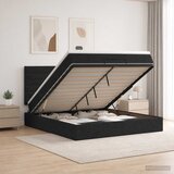  od pjene s madracem i LED-om Crna 140 x 200 cm Tkanina | shoptok.hr