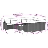  11-dijelni set vrtnih sofa od poliratana s jastucima crni | shoptok.hr