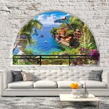  Samoljepljiva foto tapeta - Window in Paradise 98x70 Cijene