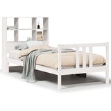 vidaXL Krevet s regalom za knjige bez madraca bijeli 90x200cm borovina | shoptok.hr
