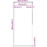  Roleta za tuš 80 x 240 cm s natpisom Splash | shoptok.hr
