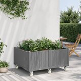 vidaXL Vrtna sadilica s kotačima siva 100x80x54 cm PP Cijene