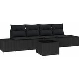  Set sofe s jastukom s jastukom 5 pcs Crna poliratan | shoptok.hr