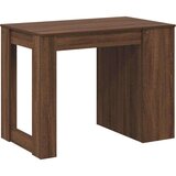 vidaXL Radni stol s ladicom i policom smeđi hrast 102x62x77,5 cm | shoptok.hr