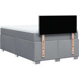vidaXL Boxspring postelja z vzmetnico svetlo siva 120x190 cm blago | Shoptok.si