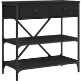 Maison Chic konzolna miza - miza ob steni črna 75x34,5x75 cm inženirski les, (21785766) Cene