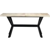 Maison Chic Jedilna miza - Kuhinjska miza - Jedilni stol bela 160x80x75 cm trden mangov les, (21715110) | Shoptok.si