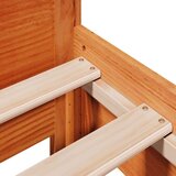 vidaXL Posteljni okvir brez vzmetnice voščeno rjav 90x200 cm borovina | Shoptok.si