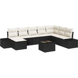 Sjedeća garnitura za vrt 9 kom. Crna poliratan 62 x 62 x 69 cm | shoptok.hr
