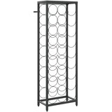  Stalak za vino za 27 boca crni 34 x 18 x 100 cm kovano željezo | shoptok.hr