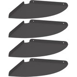  Lebdeća polica s policom s pohranom 4 pcs Crna 30 x 30 x 2 cm | Eponuda.ba