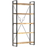 Police za knjige s 5 razina 90 x 30 x 180 cm masivno drvo manga | shoptok.hr