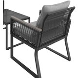 Bessagi Garden Lounge Garnitura Paulina, 4-Delno, Svetlo Siva, Črna | Shoptok.si