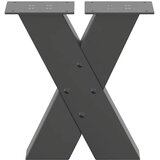  Noge za klub stolić u obliku slova X, 2 kom, antracit, 30 x (30-31) cm, čelik | shoptok.hr