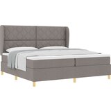 vidaXL Box Spring postelja z vzmetnico Taupe 200x200 cm Tkanina, (22051765) Cene