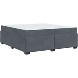  Posteljni okvir z vzmetnico Temno siva 180 x 200 cm Žamet | Shoptok.si