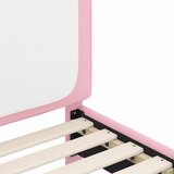 Krevet za djecu s uzglavljem Ružičasta 80 x 200 cm PU | shoptok.hr