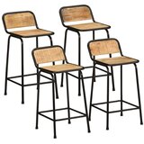 vidaXL barski stolci 4 kom 46x35,5x80 cm masivnog grubog drva manga | shoptok.hr