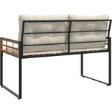  Drvena klupska klupa s jastukom Krema 114 x 55 x 77 cm | shoptok.hr