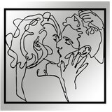 Wallity Zidna dekoracija Poljubi me 1, 64x60cm, Crna | Eponuda.ba