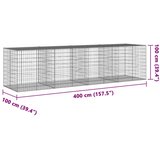  Gabionska košara s poklopcem 400x100x100 cm pocinčano željezo | Eponuda.ba