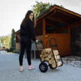 Kondela Voziček za drva, s kolesi, kovano železo, črn, RATER | Shoptok.si