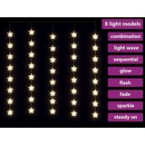 vidaXL LED zavesa z zvezdicami 200 LED lučk toplo bela 8 funkcij | Shoptok.si
