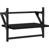 vidaXL Stenske police s prečkami 2 kosa črne 40x25x30 cm | Shoptok.si