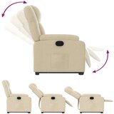  Naslonjač na podizanje od tkanine krem | shoptok.hr