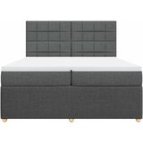  Krevet s oprugama i madracem tamnosivi 200 x 200 cm od tkanine | shoptok.hr