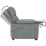  Električni masažni naslonjač tamnosivi od tkanine | shoptok.hr