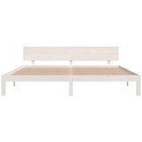  Okvir za krevet od masivne borovine bijeli 200 x 200 cm | shoptok.hr