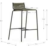 Marckeric Zelena metalna barska stolica (visine sjedala 65 cm) Emily – | shoptok.hr