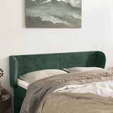 vidaXL Vzglavje z ušesi temno zelen 147x23x78/88 cm žamet Cene