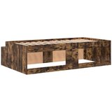  Krevetna konstrukcija s ladicama Dimljeni hrast 90 x 190 cm | shoptok.hr