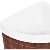  Kutna košara za rublje od bambusa smeđa 60 L | shoptok.hr