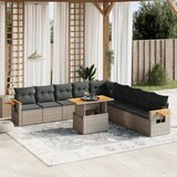 vidaXL 11-dijelni set vrtnih sofa od poliratana s jastucima sivi | shoptok.hr