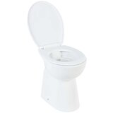 vidaXL Toaletna školjka bez ruba 7 cm viša keramička bijela | shoptok.hr