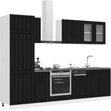  8-dijelni set kuhinjskih ormarića Kalmar konstruiranog drva Crna | Shoptok.si