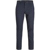 Jack & Jones Chino hlače 'MARCO' mornarska / temno rjava | Shoptok.si