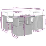  5-dijelni vrtni set sofa s jastucima bež od poliratana | shoptok.hr