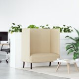 vidaXL Highback Sofa Kremna 109x56x121 cm Tkanina | Shoptok.si