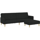Maison Chic kavč - Sofa - Kanape dvosed z ležiščem in stolčkom za noge črno blago, (21727817) | Shoptok.si