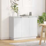 vidaXL Komoda s LED-om Bijela 90x32x75 cm Od drvene ploče Cijene