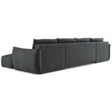 Makamii Tamno siva sklopiva kutna garnitura od šenila (u obliku slova "U") Leila – | shoptok.hr