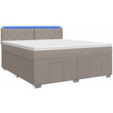  Boxspring krevet s madracem Sivosmeđa 160 x 200 cm Tkanina | shoptok.hr