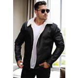 Dewberry 70670 Furry Black PU Jacket-BLACK | shoptok.hr