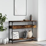  Konzolni stol s policama boja hrasta 100 x 29 x 75 cm drveni | Shoptok.si