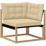  Set vanjskih sofa 7 kom. Bijela i bež Čvrsto drvo akacije | shoptok.hr