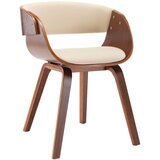 The Living Store Jedilni stol krem ukrivljen les in umetno usnje - Jedilni Stol, (21420223) | Shoptok.si